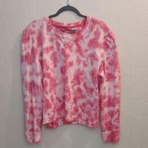 DKNY Pink Tie-Dye Long Sleeve Top